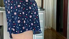 Filmed my stepmom in sheer dress this morning