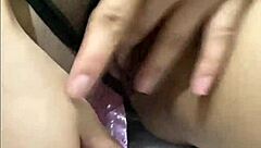 A beautiful filipina maid fuck herself with dildo