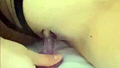 A beautiful filipina maid fuck herself with dildo