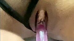 A beautiful filipina maid fuck herself with dildo
