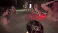 hot jacuzzi party 3 men and 2 women with no rules
