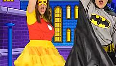 Alyssa from bounce patrol showcases natural tits in clothed setting