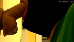 A black man's deepthroating skills on display in this gay dildo video