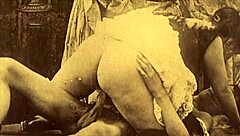 retro vintage lesbians exploring antique settings casually