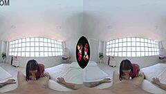 Wow, super hot Colombian beauty with big ass rides hard in VR POV!