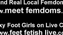 Clean my stinky feet in femdom session