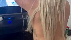 Blonde With Tattoo Twerks Her Ass