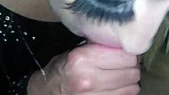 hey, check out this tranny sucking a big dick