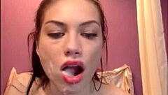 Amateur deepthroat swallow intense