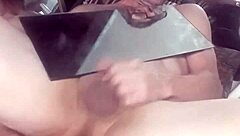 Jacking and fucking my own ass while eating cum