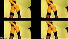 Girl performs on webcam in private session