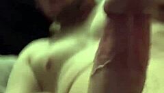 Big cocked gay gets horny and shoots a massive load