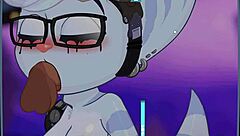 Rivet Receives Intense Blowjob Before Getting Bred in Hentai Furry Anime Scene