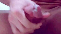 Amateur handjob on monster cock leads to explosive orgasm and cumshot