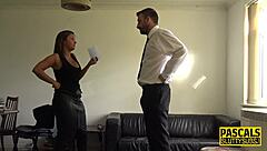 Busty submissive milf gets ballgagged and pounded hard