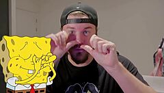 Spongebob encounters unexpected internet adventures in cartoon world