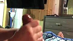 Amateur Wife Gives Detailed Handjob And Blowjob To Husband At Home