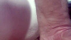 hankeys dildo goes all the way in, stretching me out