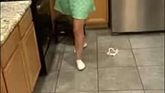 Chloe Lamb receives blowjob and tit play on kitchen countertop before missionary fucking