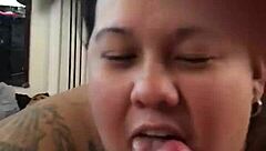 Oh, This Asian Wife Can't Get Enough of Sucking My Big White Cock!