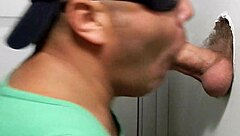 Monster white cock Orlando's wild gloryhole adventure