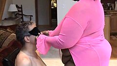 saphire shows off her big black tits and boobs