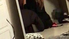 Young slut rocks interracial blowjob in dorm room 😈