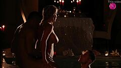 Blonde Girl Fucks Two Mature Men