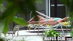 Pervs on patrol catch topless teen Nikki.