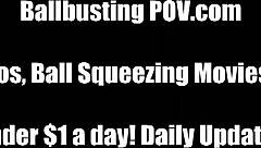 I squeeze your balls so hard!