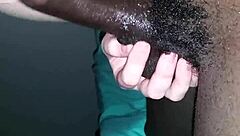 Interracial blowjob leads to intense orgasm