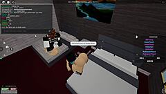 exploring a roblox condo with friends in a casual chat