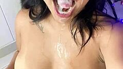 latina enjoys christmas facial treatment