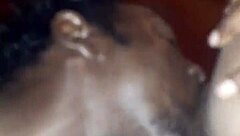 Blacchammer licks Exzotickhandi's pussy in lingerie?