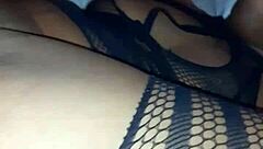 Blacchammer licks Exzotickhandi's pussy in lingerie?