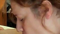 Sexy milf gives the best blowjob to monster cock.