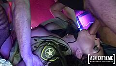 stripping guard jodi james in mfm threesome starring jodie james mark sloan and big dicky