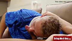 Bringmeaboy twinks Oliver Morgenson and Isaac Esteban bareback fuck with monster cocks and blowjobs.