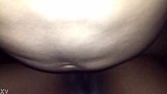 ebony amateur gets facial in backseat