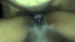 ebony amateur gets facial in backseat