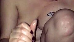 queenmarie97 giving an oily handjob to a sexy cock