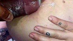 blonde woman in anal scene with gaping