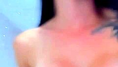 Shemale showcases big monster cock in a narrative Chartubate session