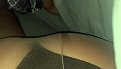 Amateur homemade video of big ass in pantyhose