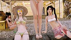 Exploring the harem hotel in episode 389 of the game