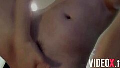 young brunette gropes herself with toys on webcam for orgasm