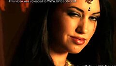 Seductive dance performance by an Indian mature woman