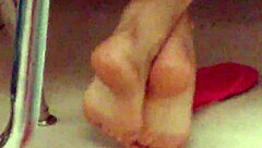 Latina teacher's playful foot fetish in the classroom