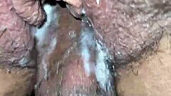 Pulsating double creampie fills asian pussy!