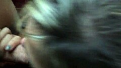 Homemade video of amateur girlfriend giving deepthroat and swallowing cum